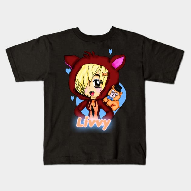 Livdaneix | Livvy| FNAF Kids T-Shirt by Livvy